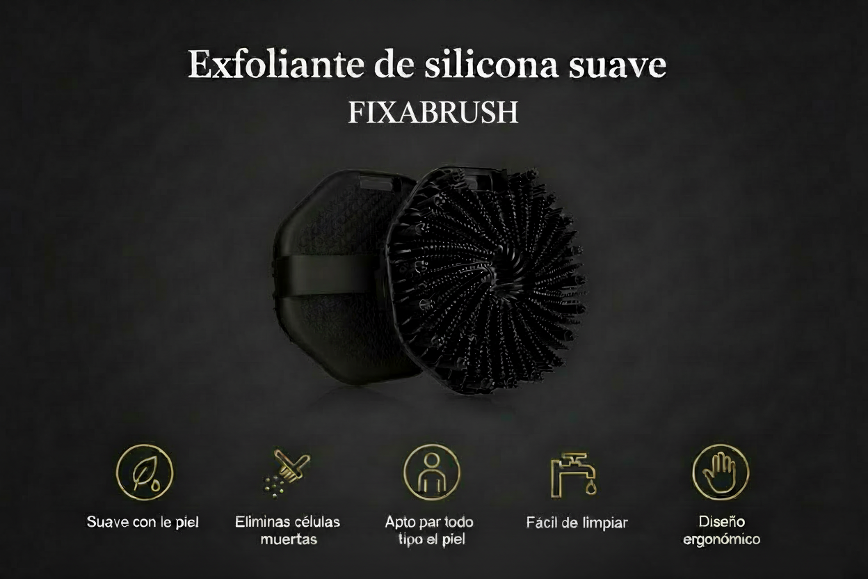 Infografía Exfoliante fixabrush - Negro