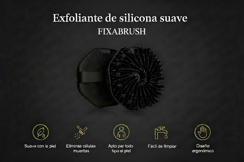 Infografía Exfoliante fixabrush - Negro